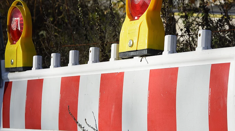 Absperrung einer Baustelle